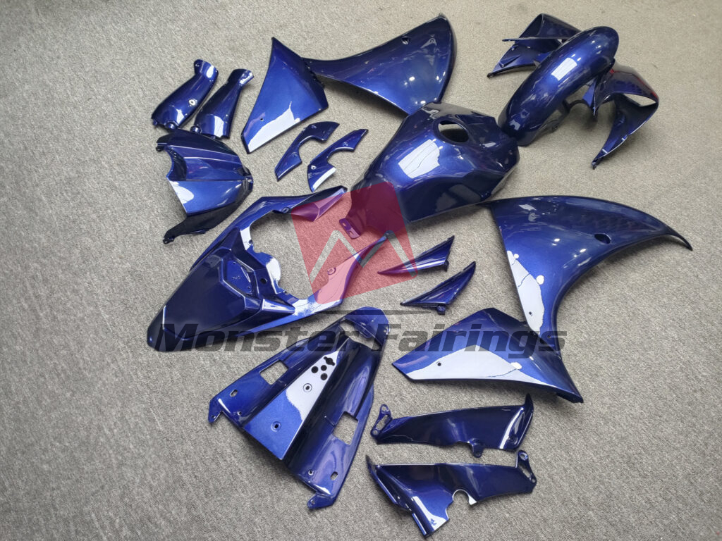 2009 - 2011 Yamaha R1 Gloss Dark Blue fairing set - ABS injection, custom painted by Monster Fairings