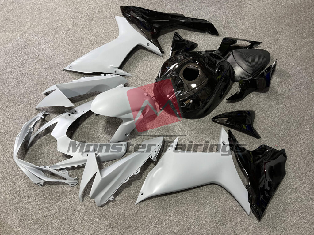 Gloss Black & Matte Gray ABS fairings for Suzuki GSXR 600 - 750 2011 - 2025 - premium OEM fit kit by Monster Fairings