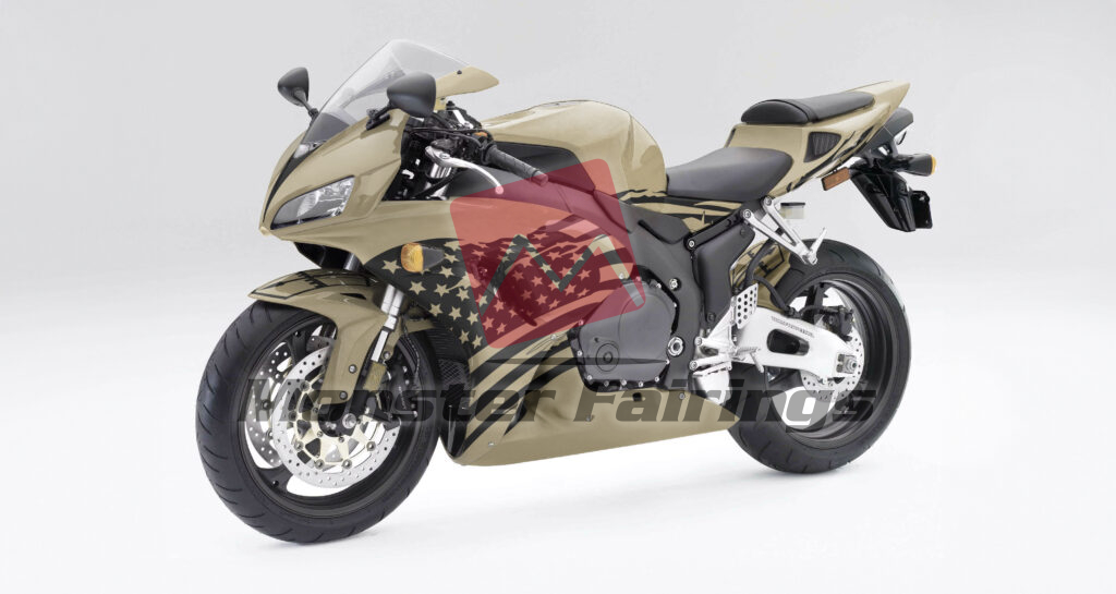 Gloss Desert Tan Patriotic ABS fairings for Honda CBR1000RR 2006 - 2007 - premium OEM fit kit by Monster Fairings