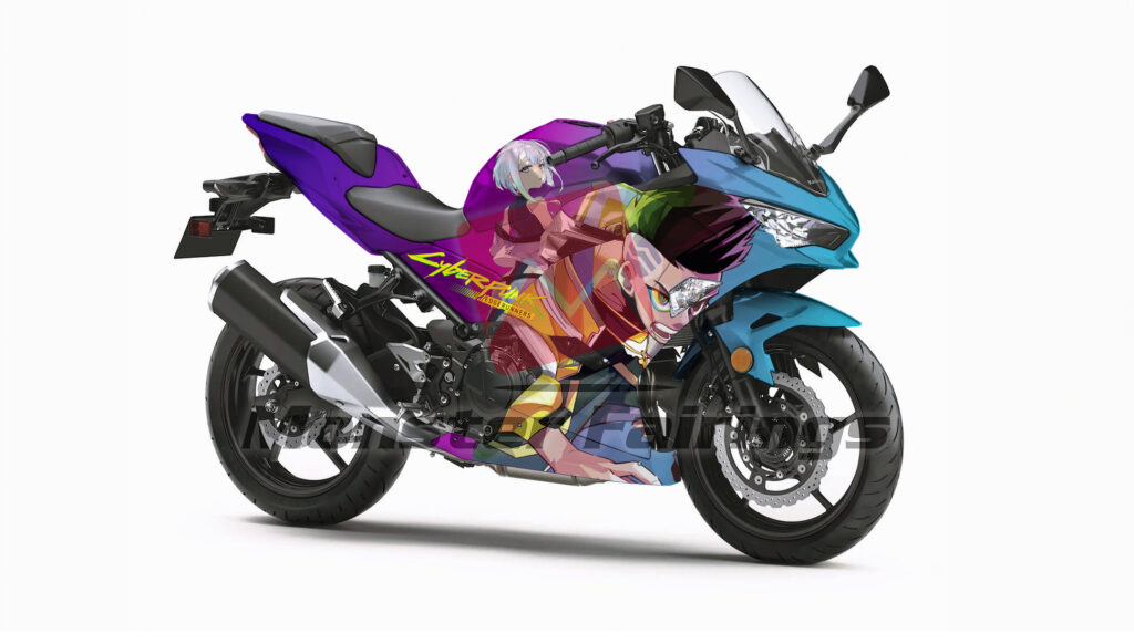 Gloss Cyan, Pink & Purple Custom Gradient ABS fairings for Kawasaki Ninja 400 2018 - 2024 - premium OEM fit kit by Monster Fairings