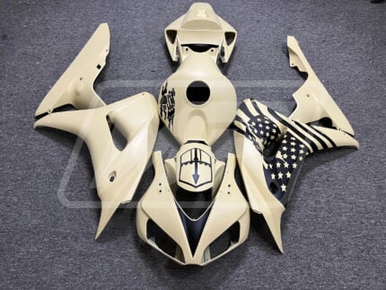 Honda CBR1000RR 2006-2007 Gloss Desert Tan "Patriotic" ABS Fairings | Monster Fairings