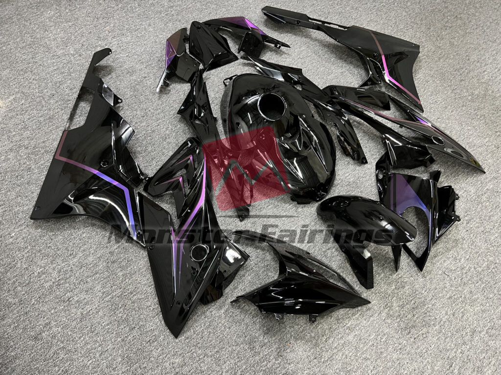 Gloss Black With Purple ABS fairings for BMW S1000RR 2015 - 2016 - premium OEM fit kit by Monster Fairings