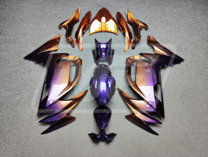 Kawasaki Ninja 650R 2020-2025 Gloss Purple & Orange Gradient ABS Fairings | Monster Fairings