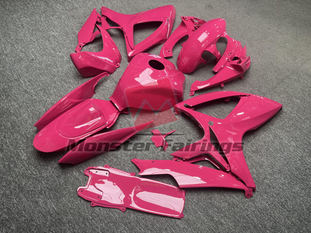 2006 - 2007 Suzuki GSXR 600 - 750 Gloss Fuchsia fairing set - ABS injection, custom painted by Monster Fairings