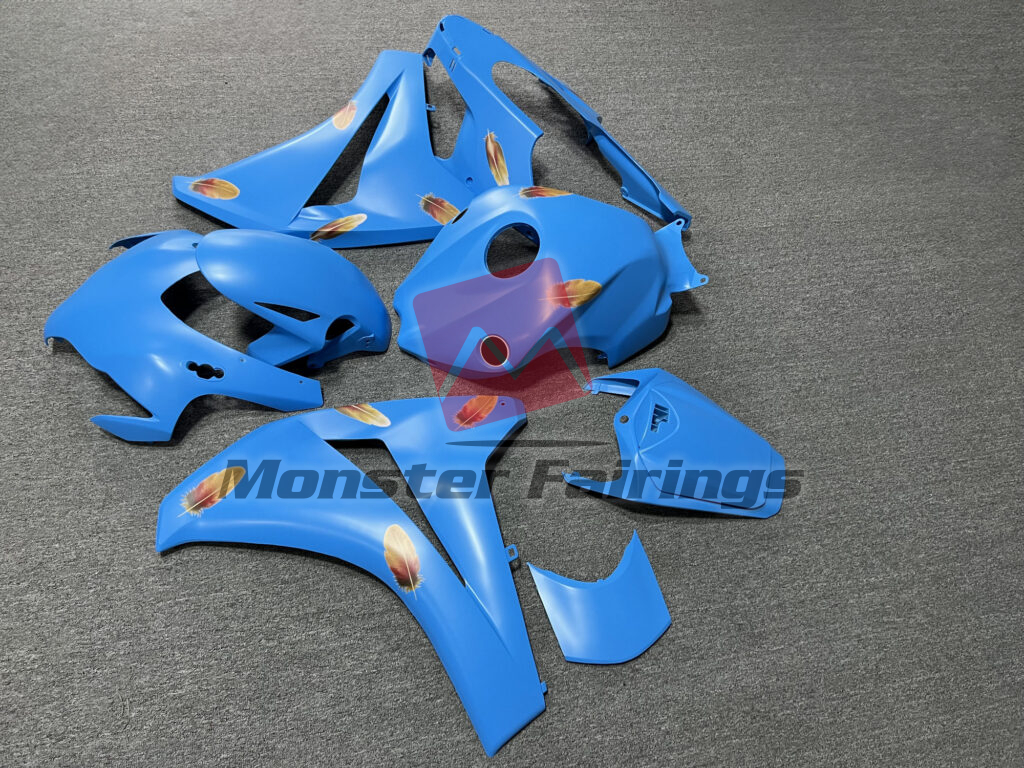 2008 - 2011 Honda CBR1000RR Gloss Baby Blue With Feathers fairing set - ABS injection, custom painted by Monster Fairings