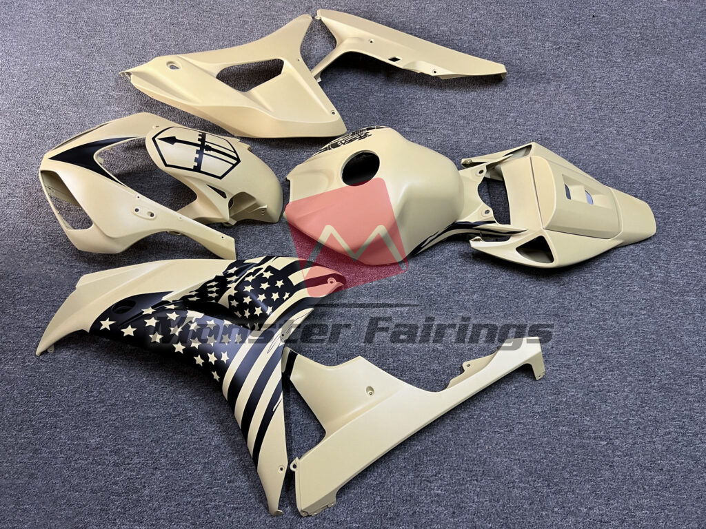 Honda CBR1000RR 2006 - 2007 ABS fairings, Gloss Desert Tan Patriotic - high - quality motorcycle kit by Monster Fairings