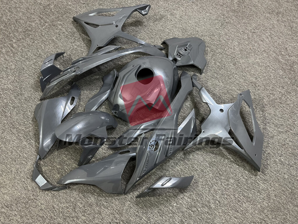 BMW S1000RR custom ABS fairings 2023 - 2024 in Gloss Pearl Gray - durable replacement kit, Monster Fairings