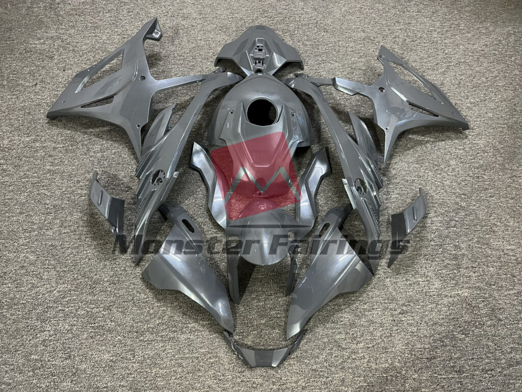 BMW S1000RR 2023 - 2024 Gloss Pearl Gray ABS fairings - custom motorcycle bodywork kit by Monster Fairings