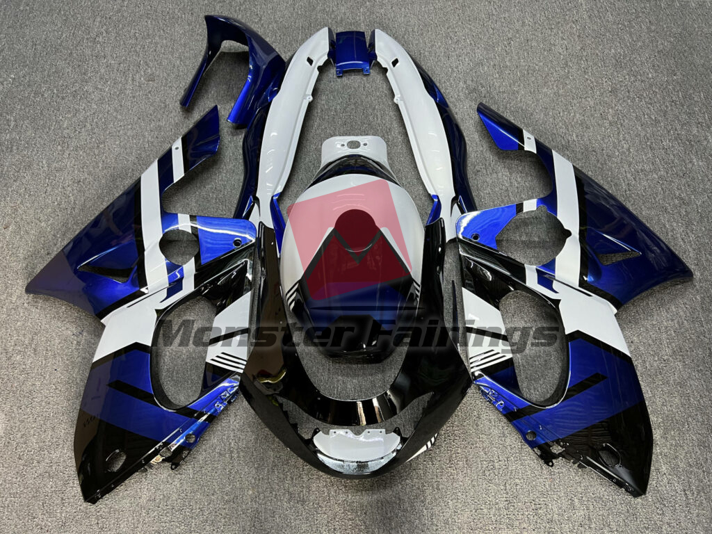 Yamaha Thundercat YZF600R 1997 - 2007 Gloss White & Black With Blue ABS fairings - custom motorcycle bodywork kit by Monster Fairings