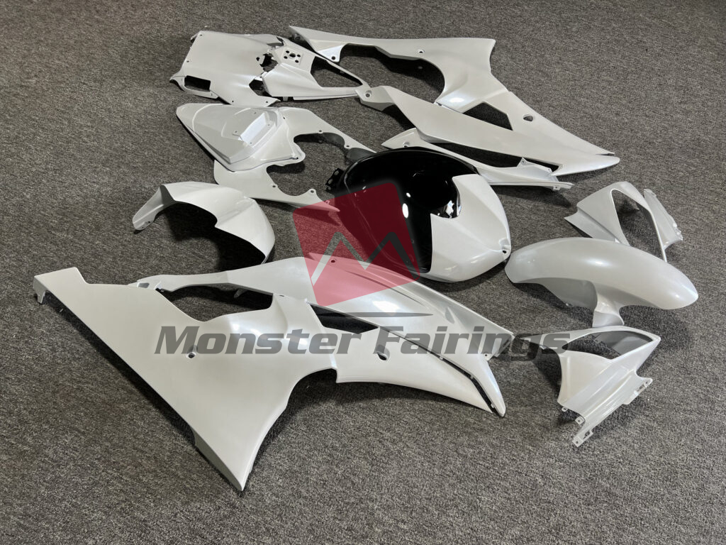 Gloss Pearl White & Black ABS fairings for Yamaha R6 2008 - 2016 - premium OEM fit kit by Monster Fairings