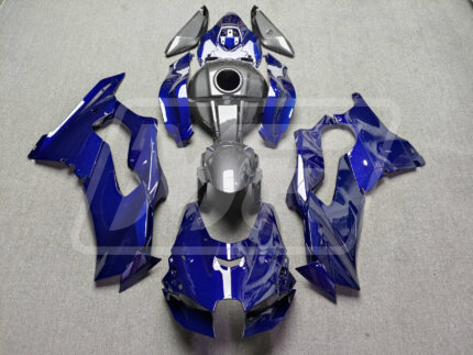 Kawasaki ZX10R 2021-2025 Gloss Blue & Black Carbon Fiber Style ABS Fairings | Monster Fairings