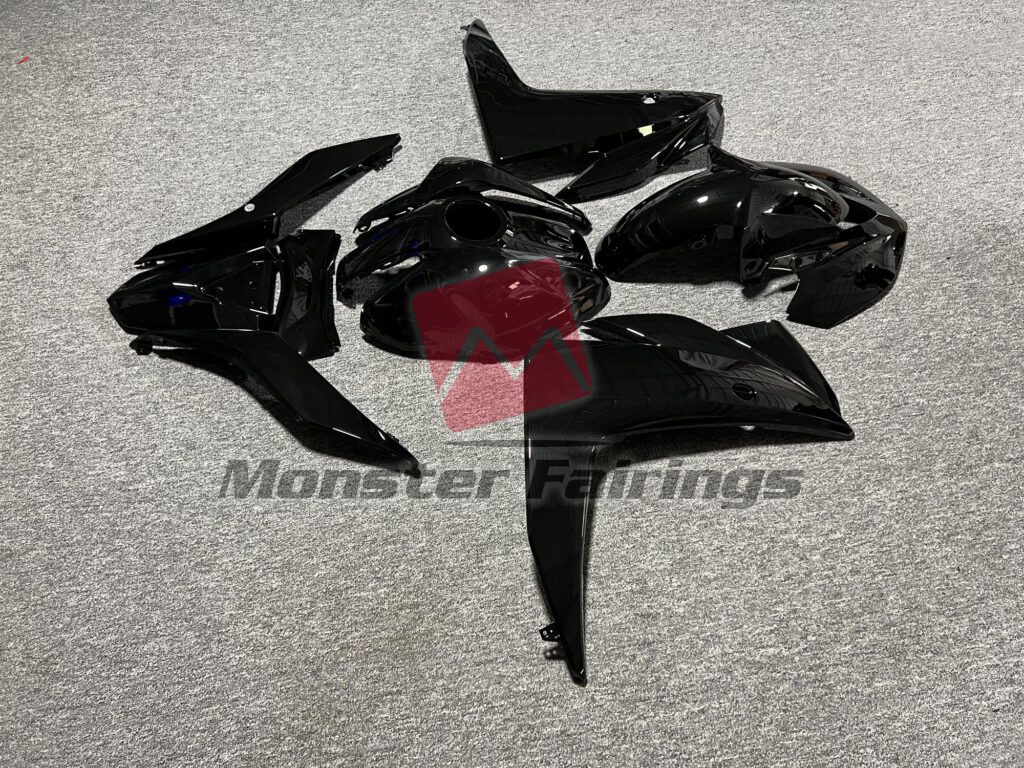 2014 - 2018 Yamaha R3 Gloss Black fairing set - ABS injection, custom painted by Monster Fairings