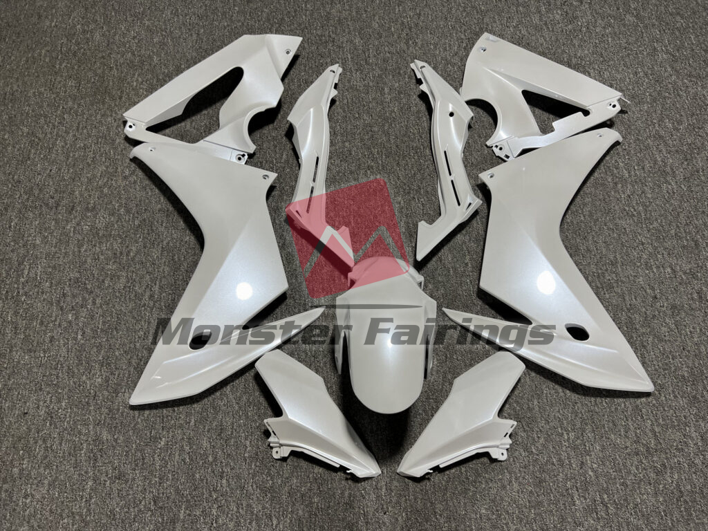 Honda CBR650F 2014 - 2016 Gloss Pearl White ABS fairings - custom motorcycle bodywork kit by Monster Fairings