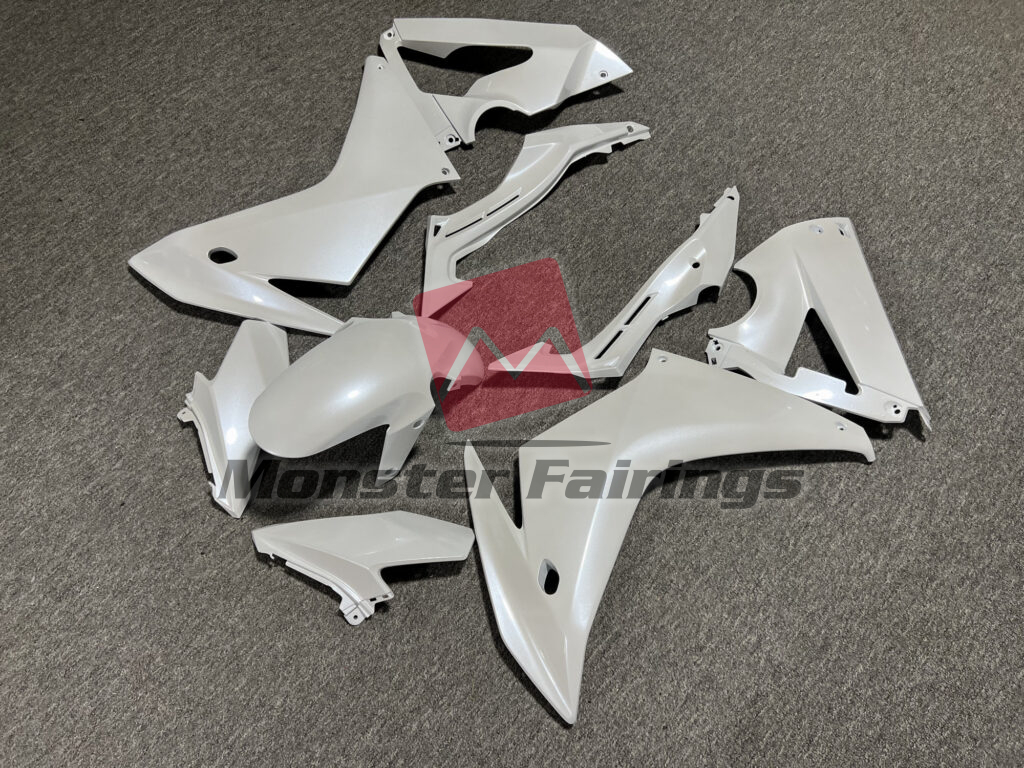 Honda CBR650F custom ABS fairings 2014 - 2016 in Gloss Pearl White - durable replacement kit, Monster Fairings