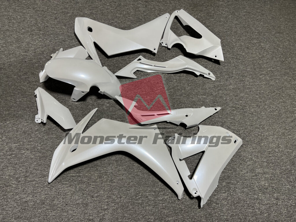 2014 - 2016 Honda CBR650F Gloss Pearl White fairing set - ABS injection, custom painted by Monster Fairings