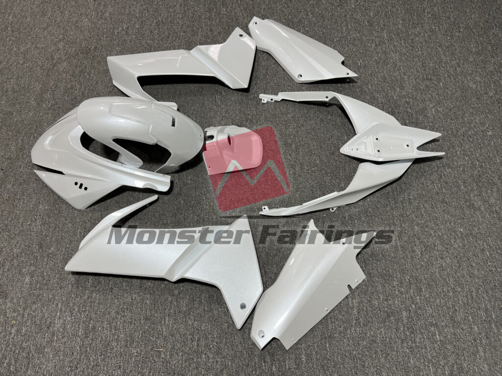 2020 - 2024 Aprilia RS660 Gloss Pearl White fairing set - ABS injection, custom painted by Monster Fairings
