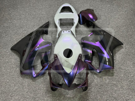 Honda CBR600 F4i 2001-2003 Gloss Black & Purple Chameleon With Pearl White ABS Fairings | Monster Fairings