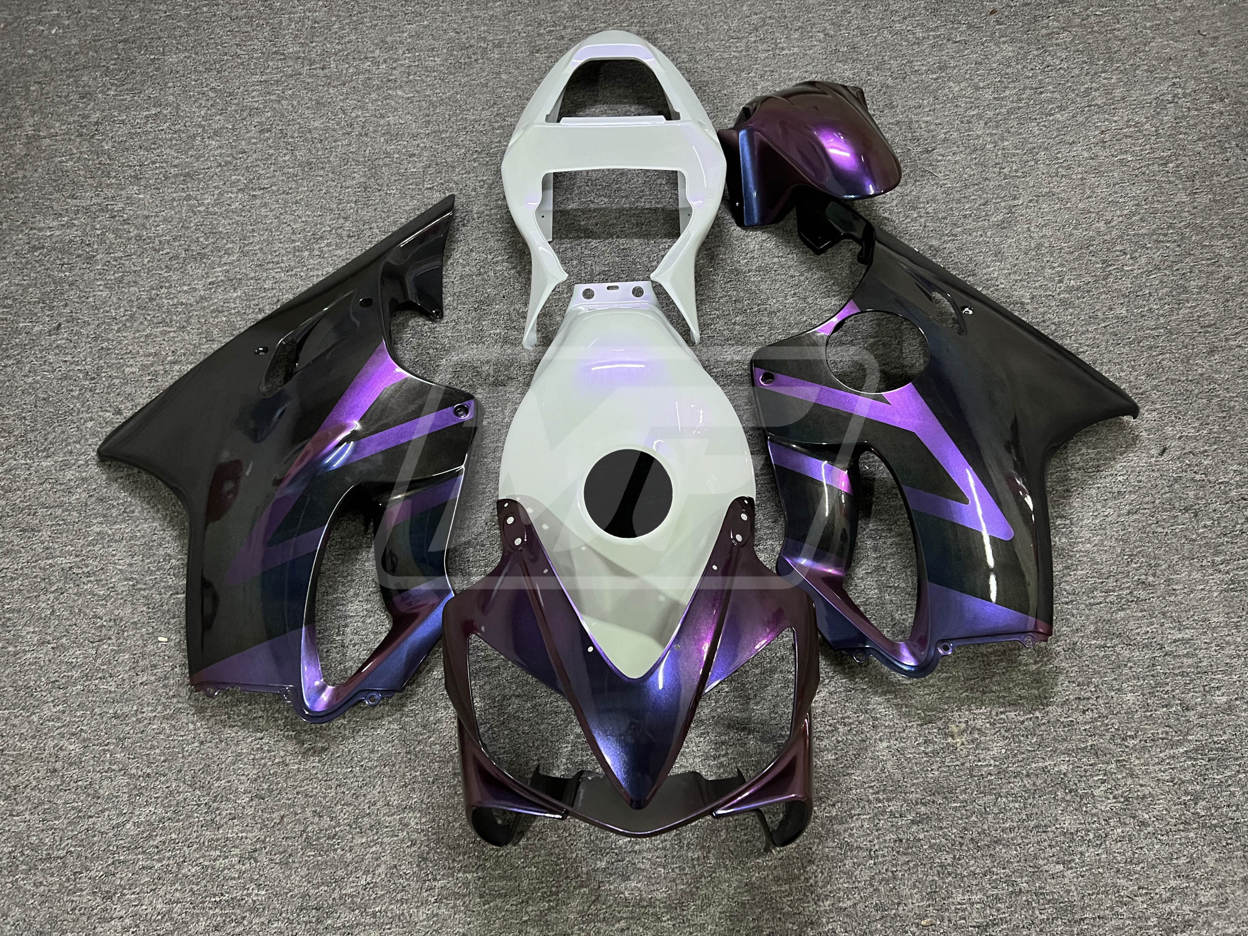 プリンボーイ Honda CBR600 F4i 2001-2003 Gloss Black & Purple Chameleon With