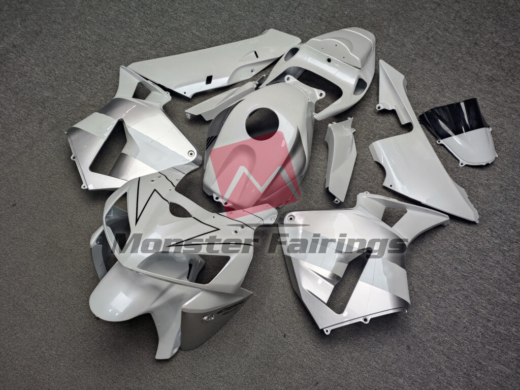 Gloss White & Silver Black ABS fairings for Honda CBR600RR 2005 - 2006 - premium OEM fit kit by Monster Fairings