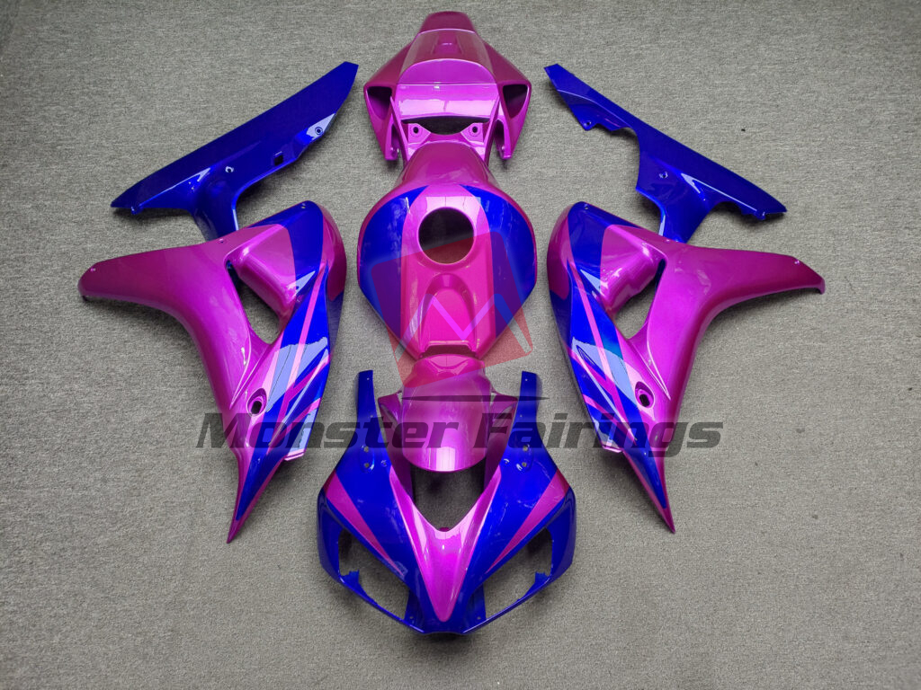 Honda CBR1000RR 2006 - 2007 Gloss Magenta & Candy Blue ABS fairings - custom motorcycle bodywork kit by Monster Fairings