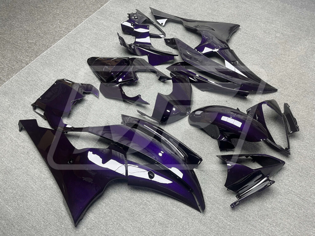 Yamaha R6 custom ABS fairings 2008 - 2016 in Gloss Purple Carbon Fiber - durable replacement kit, Monster Fairings