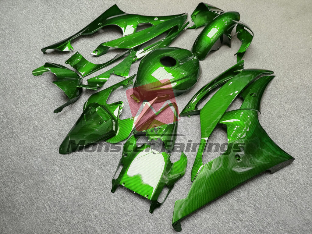 Gloss Green Carbon Fiber ABS fairings for Yamaha R6 2008 - 2016 - premium OEM fit kit by Monster Fairings