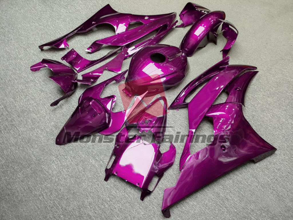 Gloss Pink Carbon Fiber ABS fairings for Yamaha R6 2008 - 2016 - premium OEM fit kit by Monster Fairings