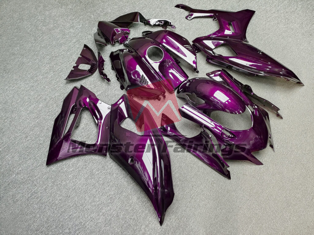Yamaha R7 custom ABS fairings 2021 - 2025 in Gloss Pink Carbon Fiber - durable replacement kit, Monster Fairings