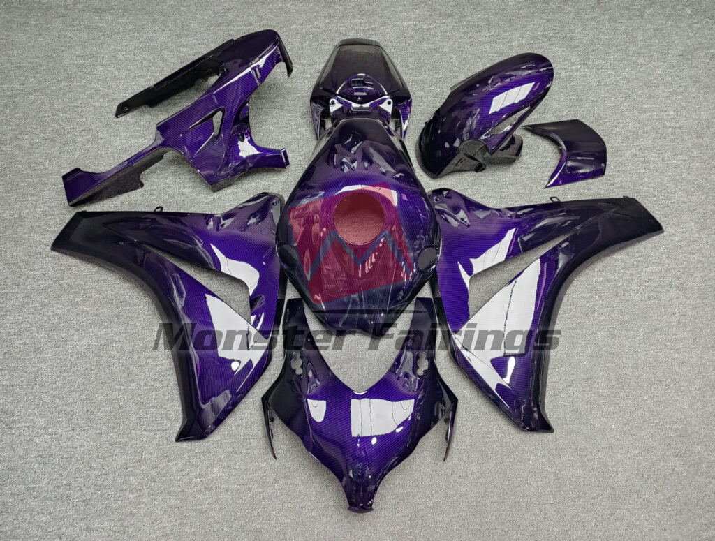 Honda CBR1000RR 2008 - 2011 Gloss Purple Carbon Fiber ABS fairings - custom motorcycle bodywork kit by Monster Fairings