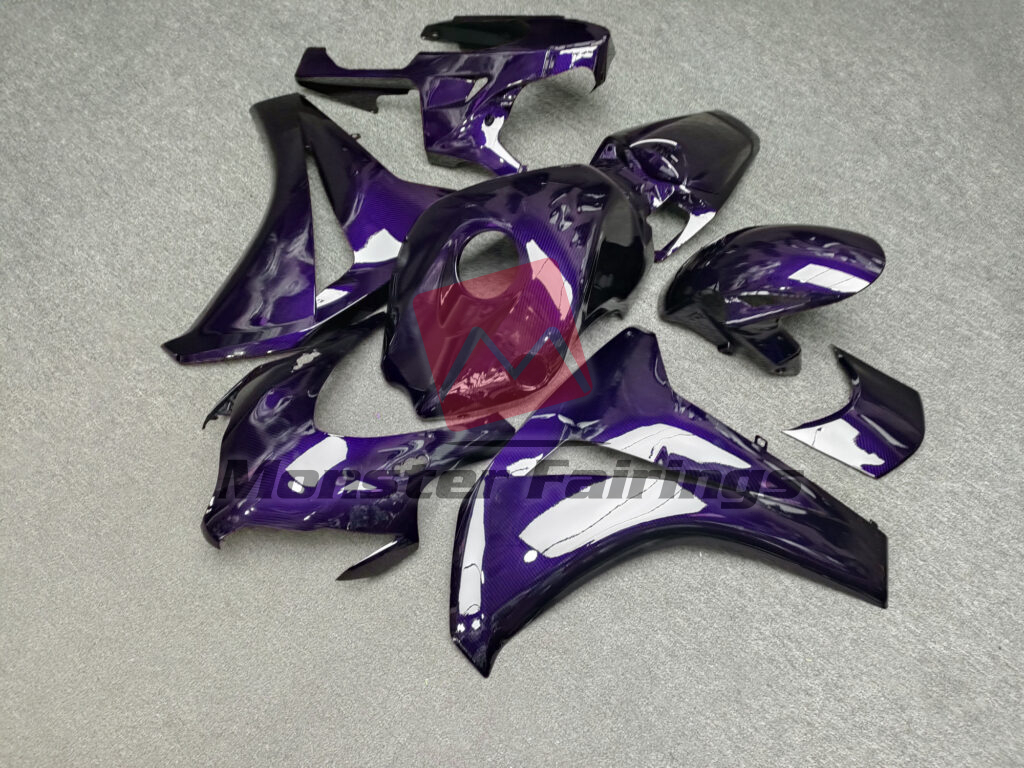 2008 - 2011 Honda CBR1000RR Gloss Purple Carbon Fiber fairing set - ABS injection, custom painted by Monster Fairings