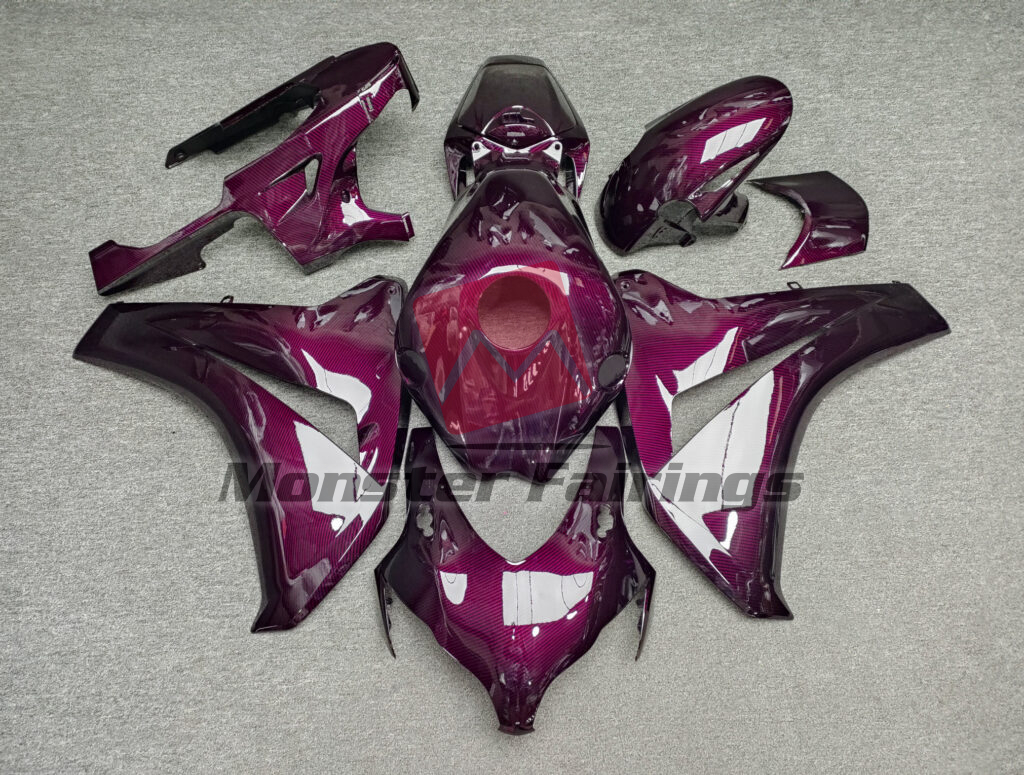 Honda CBR1000RR 2008 - 2011 Gloss Pink Carbon Fiber ABS fairings - custom motorcycle bodywork kit by Monster Fairings