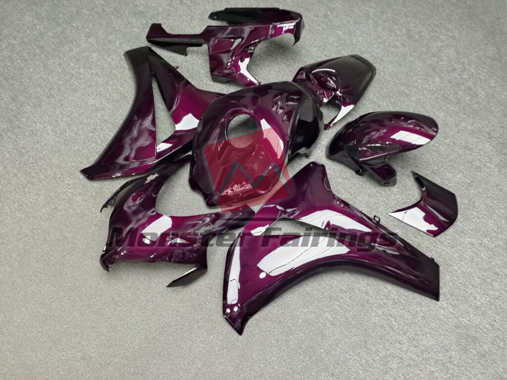 2008 - 2011 Honda CBR1000RR Gloss Pink Carbon Fiber fairing set - ABS injection, custom painted by Monster Fairings