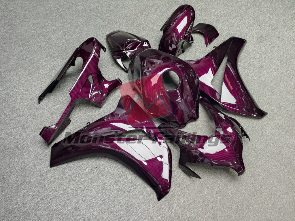 Honda CBR1000RR custom ABS fairings 2008 - 2011 in Gloss Pink Carbon Fiber - durable replacement kit, Monster Fairings