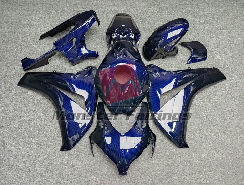 Honda CBR1000RR 2008 - 2011 Gloss Blue Carbon Fiber ABS fairings - custom motorcycle bodywork kit by Monster Fairings