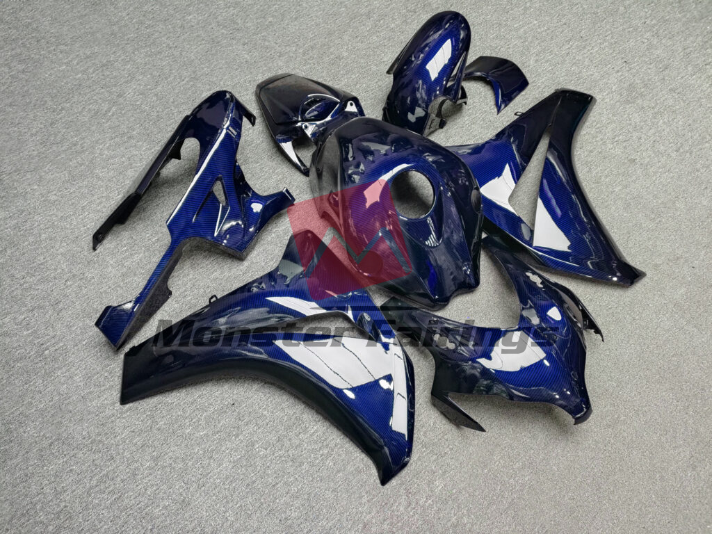 Honda CBR1000RR custom ABS fairings 2008 - 2011 in Gloss Blue Carbon Fiber - durable replacement kit, Monster Fairings