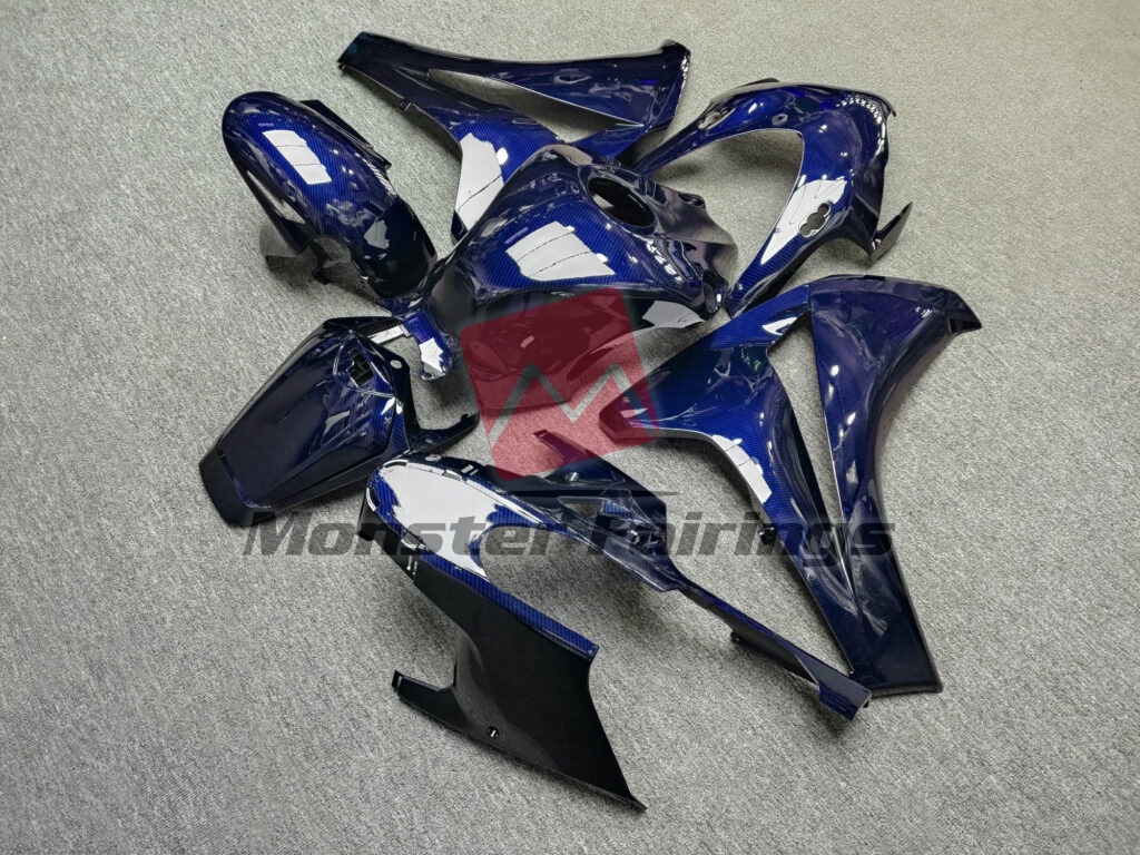 Gloss Blue Carbon Fiber ABS fairings for Honda CBR1000RR 2008 - 2011 - premium OEM fit kit by Monster Fairings