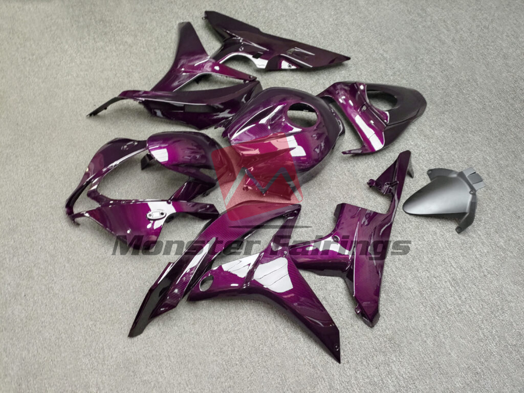 Honda CBR600RR custom ABS fairings 2007 - 2008 in Gloss Pink Carbon Fiber - durable replacement kit, Monster Fairings