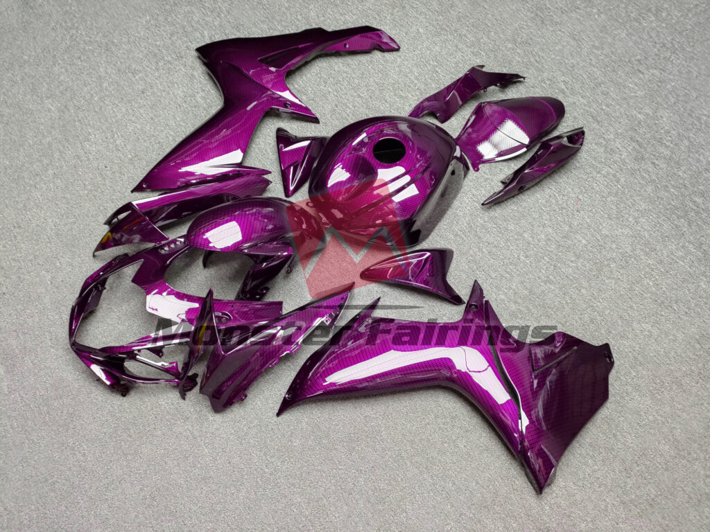 Suzuki GSXR 600 - 750 custom ABS fairings 2011 - 2025 in Gloss Pink Carbon Fiber - durable replacement kit, Monster Fairings