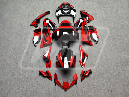 Kawasaki Z900 2020-2024 Gloss Black & Red ABS Fairings | Monster Fairings