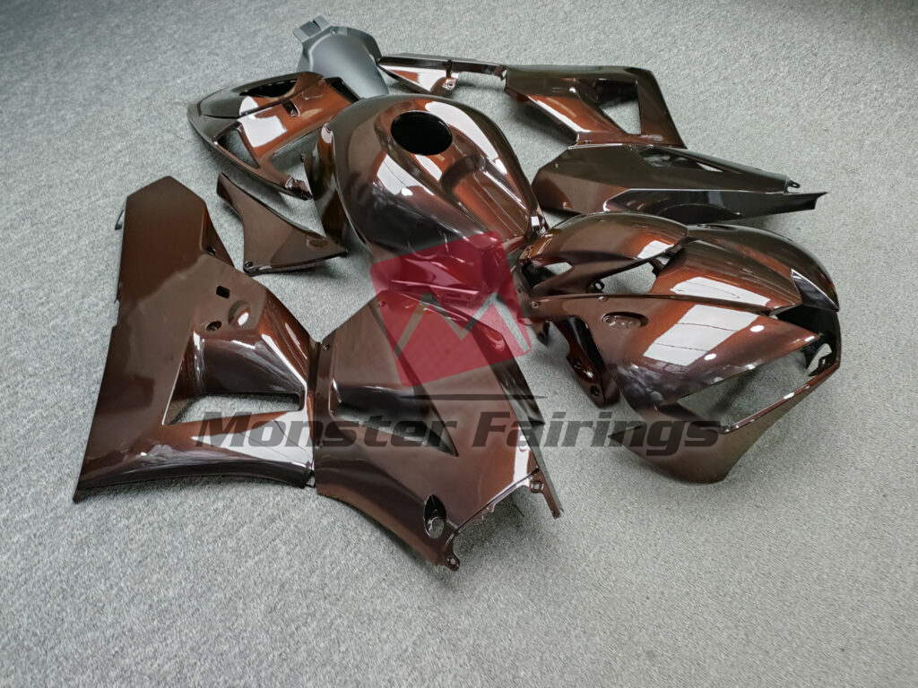 Honda CBR600RR custom ABS fairings 2013 - 2025 in Gloss Dark Molten Orange Chameleon - durable replacement kit, Monster Fairings