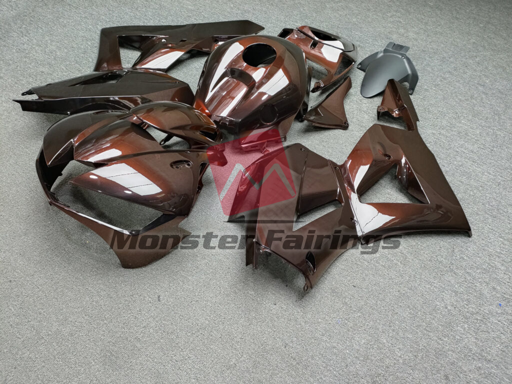 2013 - 2025 Honda CBR600RR Gloss Dark Molten Orange Chameleon fairing set - ABS injection, custom painted by Monster Fairings