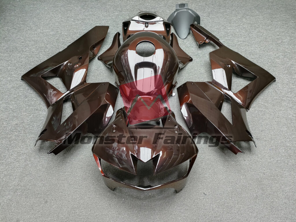 Honda CBR600RR 2013 - 2025 Gloss Dark Molten Orange Chameleon ABS fairings - custom motorcycle bodywork kit by Monster Fairings