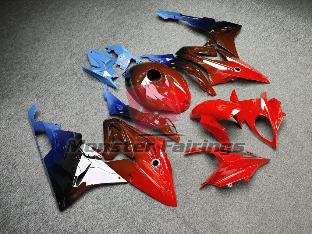 Gloss Red Black & Blue Gradient ABS fairings for BMW S1000RR 2015 - 2016 - premium OEM fit kit by Monster Fairings