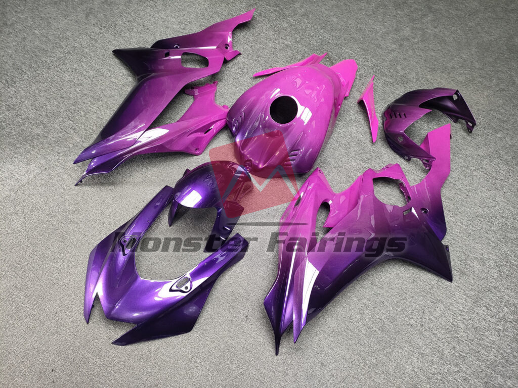 Yamaha R6 custom ABS fairings 2017 - 2022 in Gloss Purple & Hot Pink Gradient - durable replacement kit, Monster Fairings