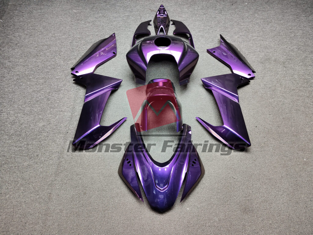 Aprilia RS660 2020 - 2024 Gloss Iridescent Purple & Blue ABS fairings - custom motorcycle bodywork kit by Monster Fairings
