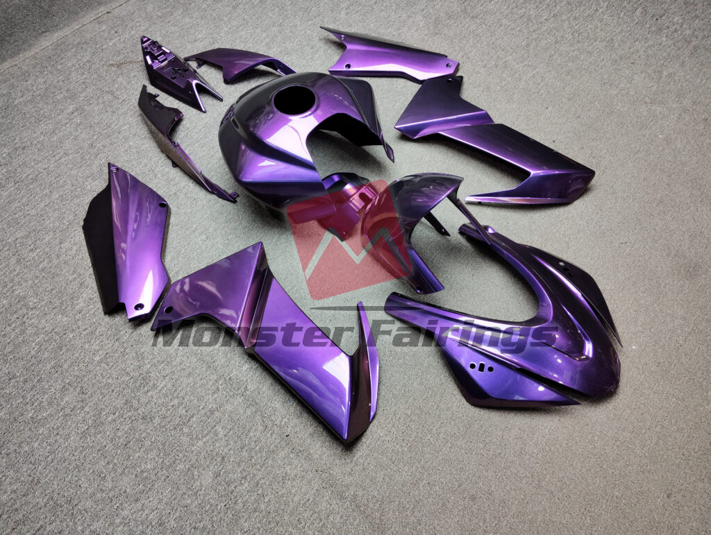 Aprilia RS660 custom ABS fairings 2020 - 2024 in Gloss Iridescent Purple & Blue - durable replacement kit, Monster Fairings