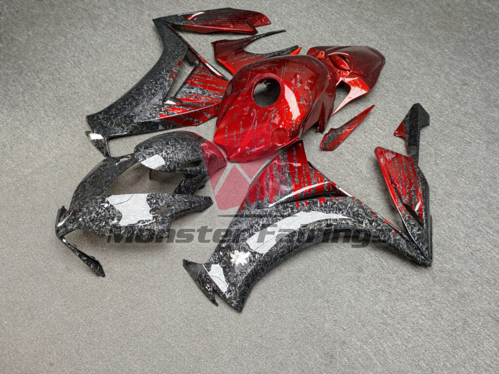 Gloss Forged Carbon Fiber Candy Red Clawed ABS fairings for Honda CBR1000RR 2012 - 2016 - premium OEM fit kit by Monster Fairings