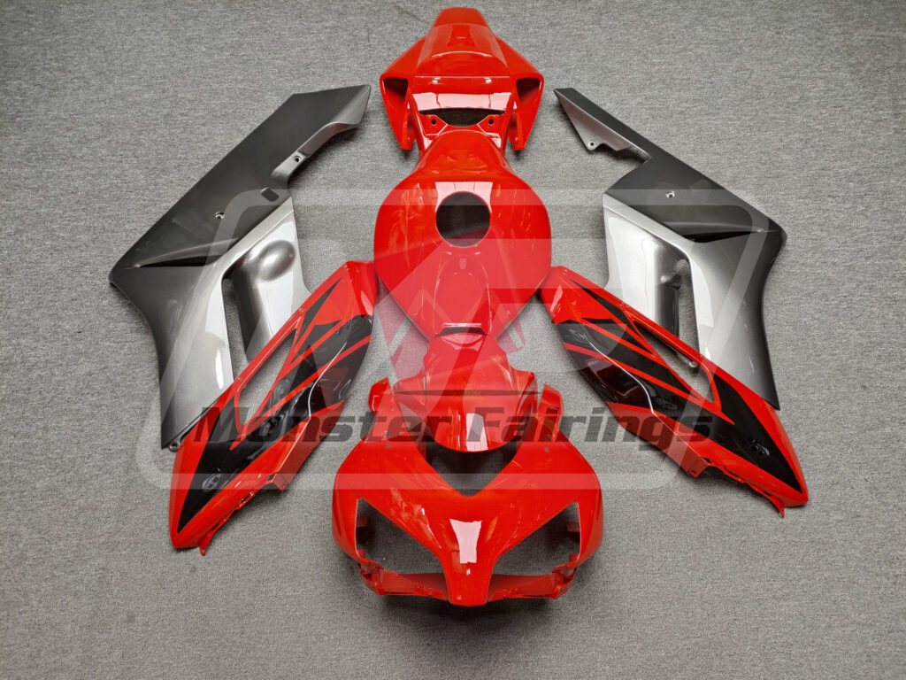Honda CBR1000RR 2004 - 2005 Gloss Red Black & Gray ABS fairings - custom motorcycle bodywork kit by Monster Fairings