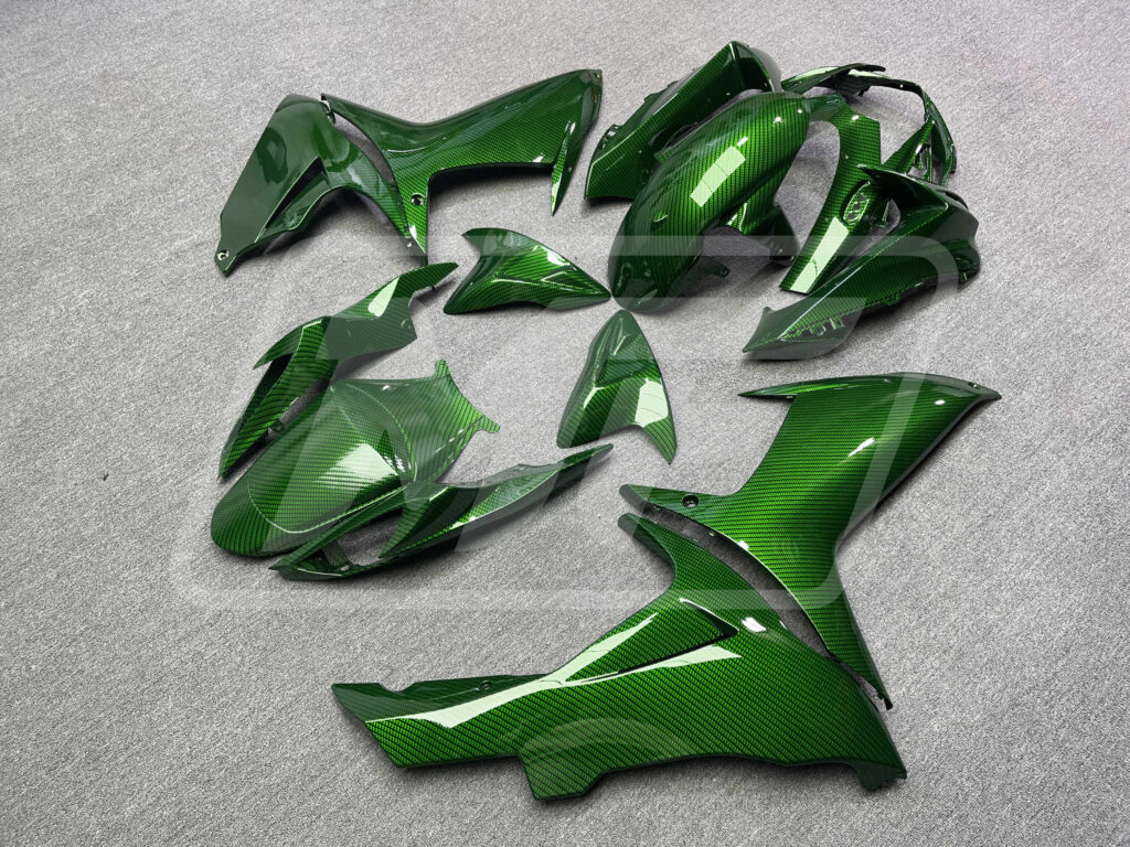 Monster Fairings ABS fairing kit for Suzuki GSXR 600 - 750 2011 - 2025 - Gloss Green Carbon Fiber, precise OEM fit