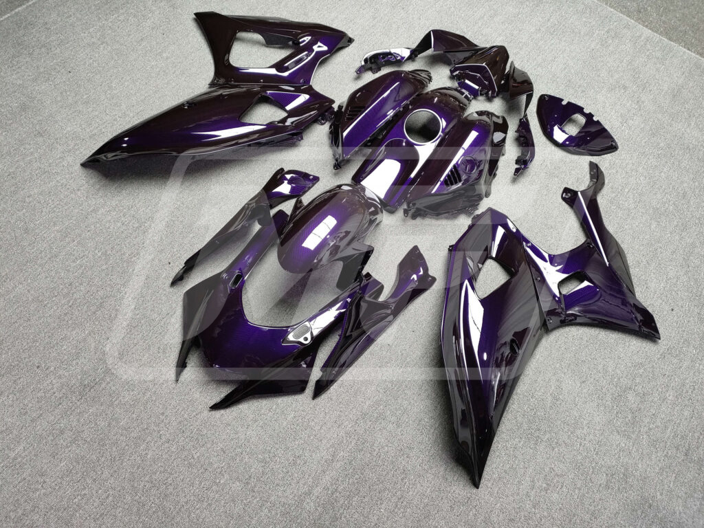 Gloss Purple Carbon Fiber ABS fairings for Yamaha R7 2021 - 2025 - premium OEM fit kit by Monster Fairings